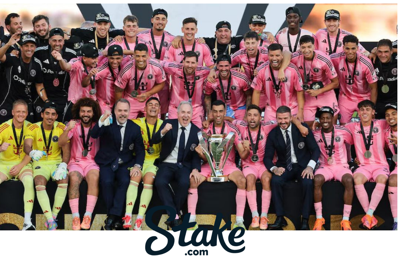 Lionel Messi y Allen Obando festejan su primer título en la MLS con el Inter Miami