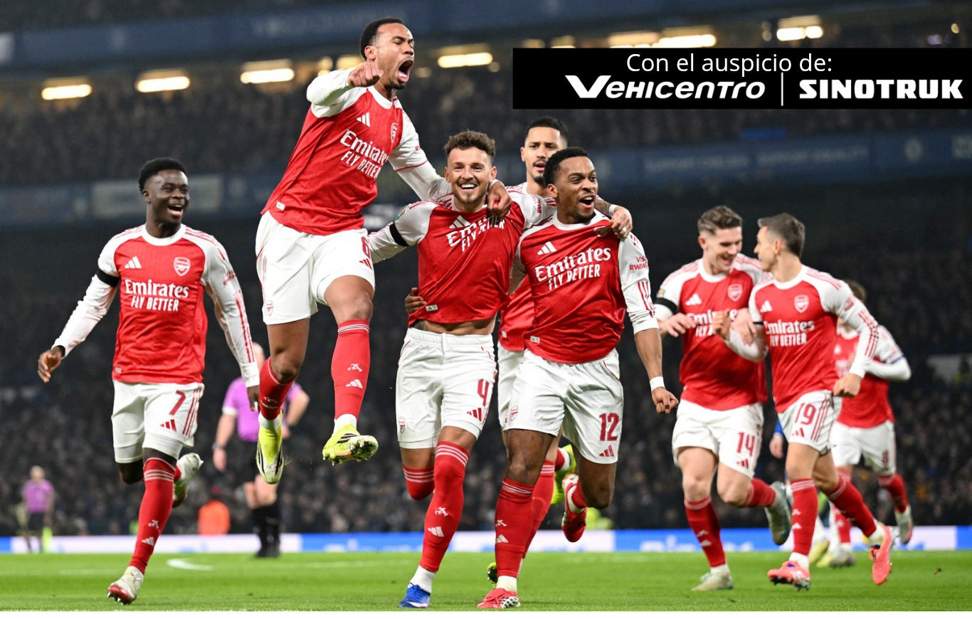 Arsenal ratifica su buen momento y derrota al Chelsea en la semifinal de ida de la Carabao Cup