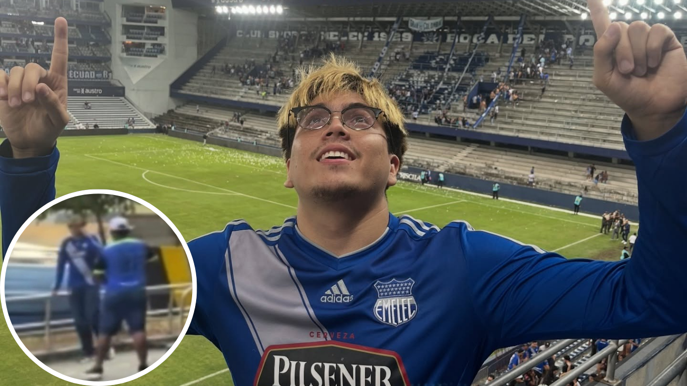 Así fue el asalto que sufrió un hincha de Emelec en las afueras del Capwell y que fue transmitido en vivo